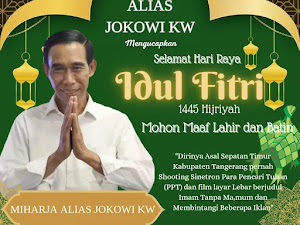 Miharja alias Jokowi KW mengucapkan Selamat Hari Raya Idul Fitri 1445 H 