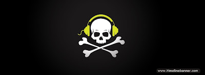 The Skull Enjoy the Music Facebook Profile Cover