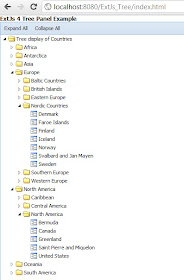 ExtJs 4 Tree Panel example using Java Servlet JSON response and MySQL