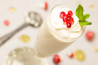 Prosecco-Creme mit Granatapfel