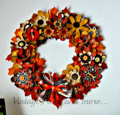 scrapbook paper wreath