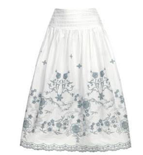 floral embroidered tall skirts