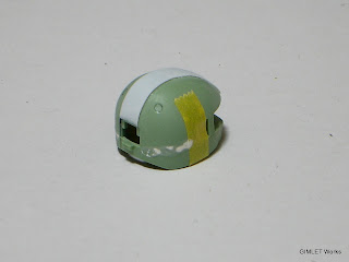 MG MS-06J ザクⅡ Ver.2.0 合せ目消し(頭部)