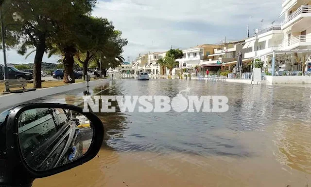 Κακοκαιρία «έπνιξε» το Πόρτο Χέλι