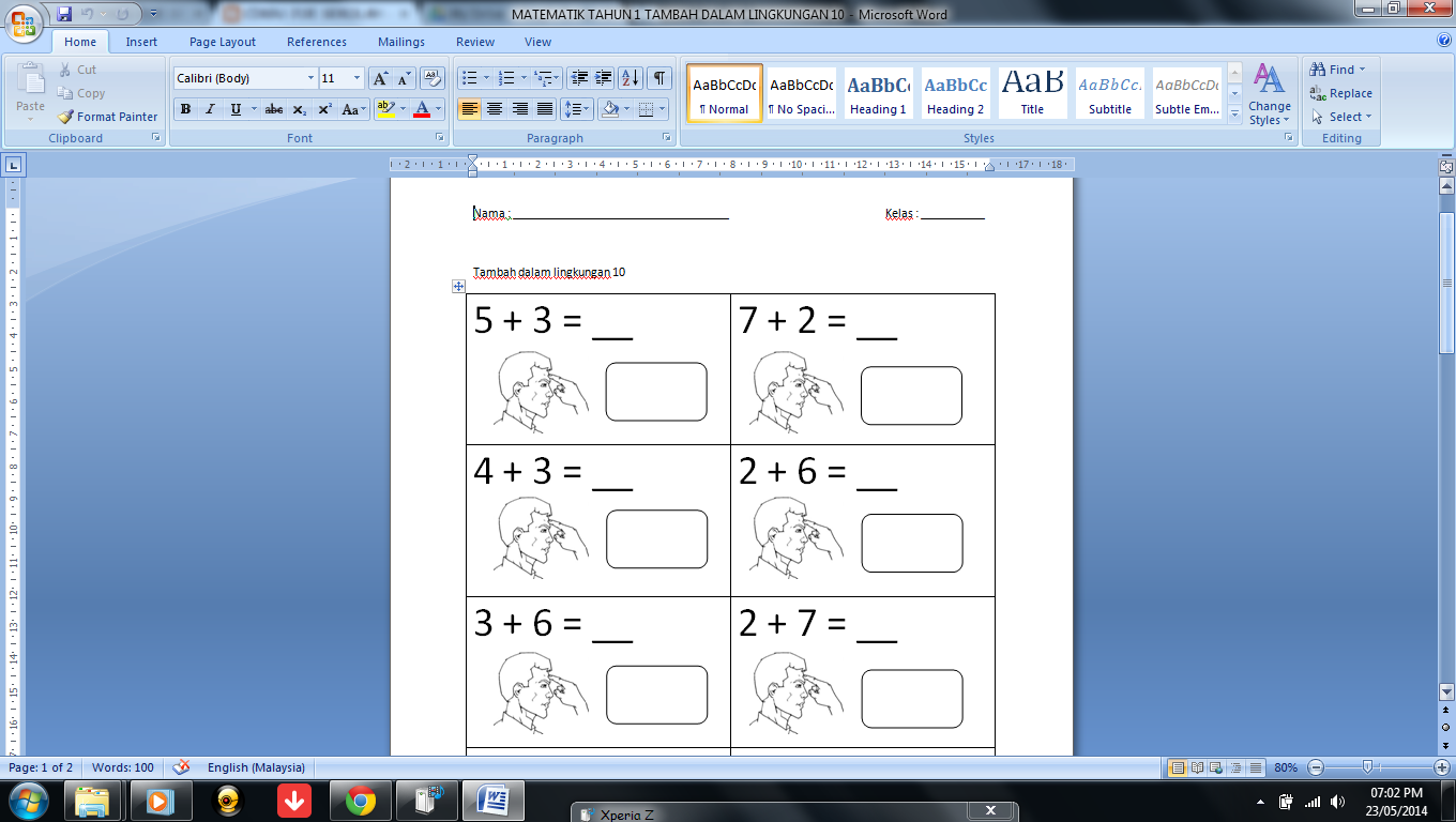 Matematik Tahun 1 : Tolak (mempelajari konsep asas tolak 