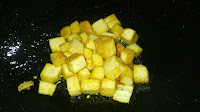 Frying tofu