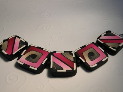 polymer clay swirly beads