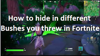 Hide in different bushes fortnite, How to hide in different bushes you threw in Fortnite