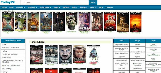 Todaypk Hollywood Dubbed in Hindi, Bollywood Movies Download & New Domain Link