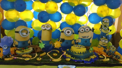 DECORACIÓN DE FIESTA INFANTIL CON LOS MINIONS fiestitainfantil.blogspot.com