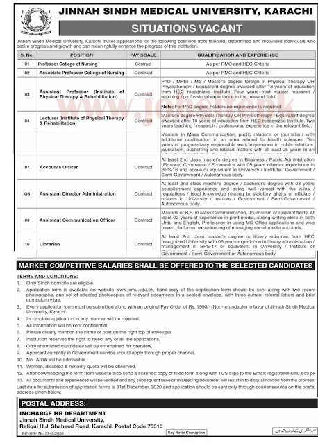 Jinnah-Sindh-Medical-University-Government-of-Sindh-Jobs-2020