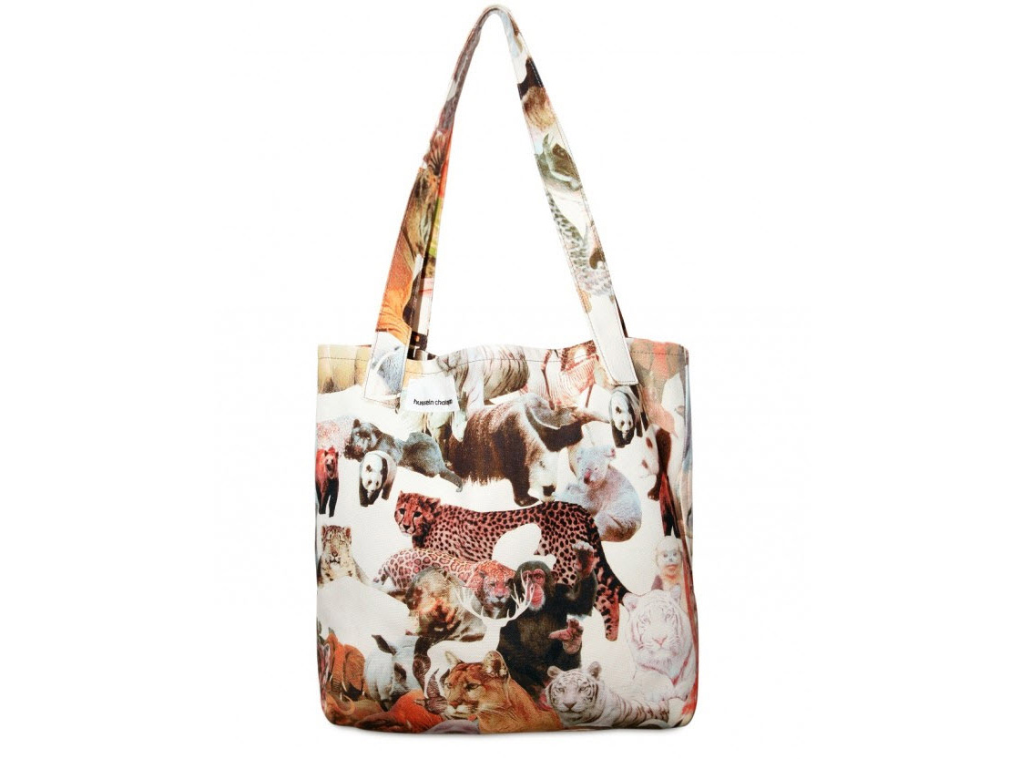 the hussein chalayan extinct animals tote bag