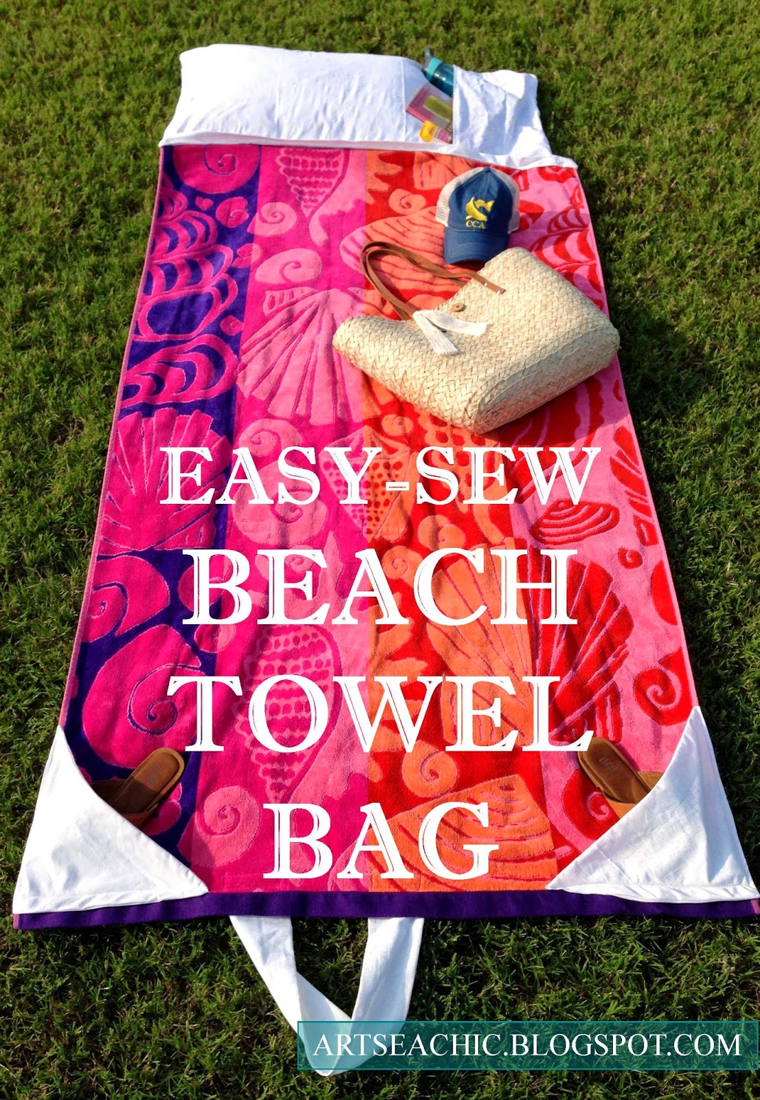 Easy-Sew Beach Towel Bag