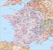 . about these major regions I pulled out a map of France and stared at the . (france map )