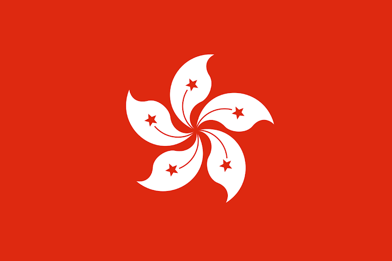 Logo Gambar Bendera Negara Hong Kong PNG JPG ukuran 800 px