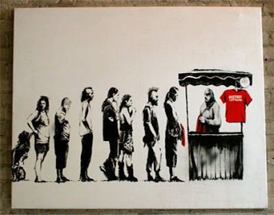 banksy graffiti art. Banksy Graffiti On Paper