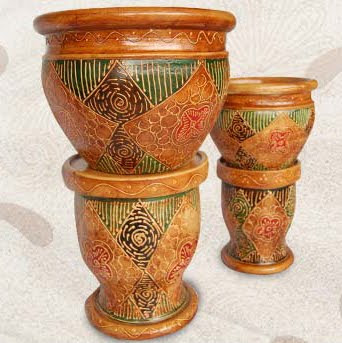 Vase Natural Handicraft for Collection, Natural Handicraft, Clay Handicraft