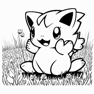 jigglypuff, coloring page, printable, cute, pokemon jigglypuff coloring