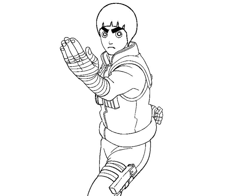 Printable Rock Lee 9 Coloring Page