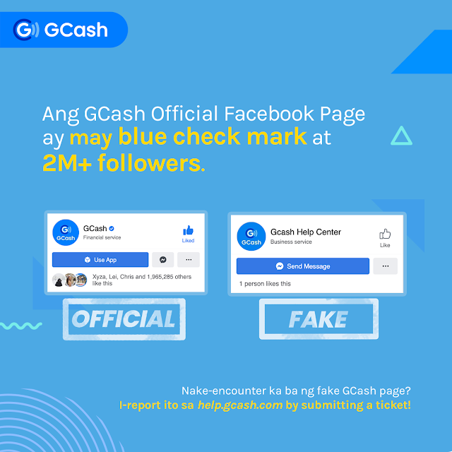 official gcash vs fake gcash