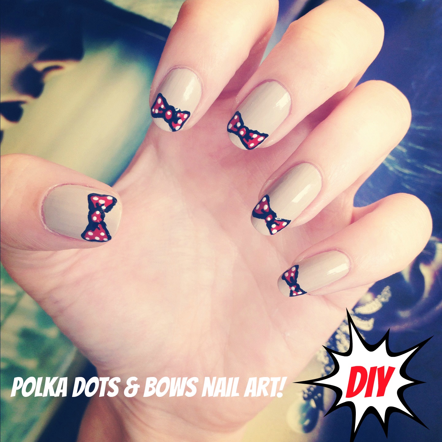 cute bow nail art DIY!  burkatron  DIY + lifestyle blog