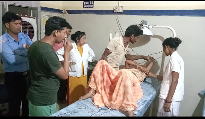 अजयगढ बरियारपुर रोड : ट्रेक्टर ने वाइक सवार को मारी टक्कर पति पत्नी घायल बालक सुरक्षित