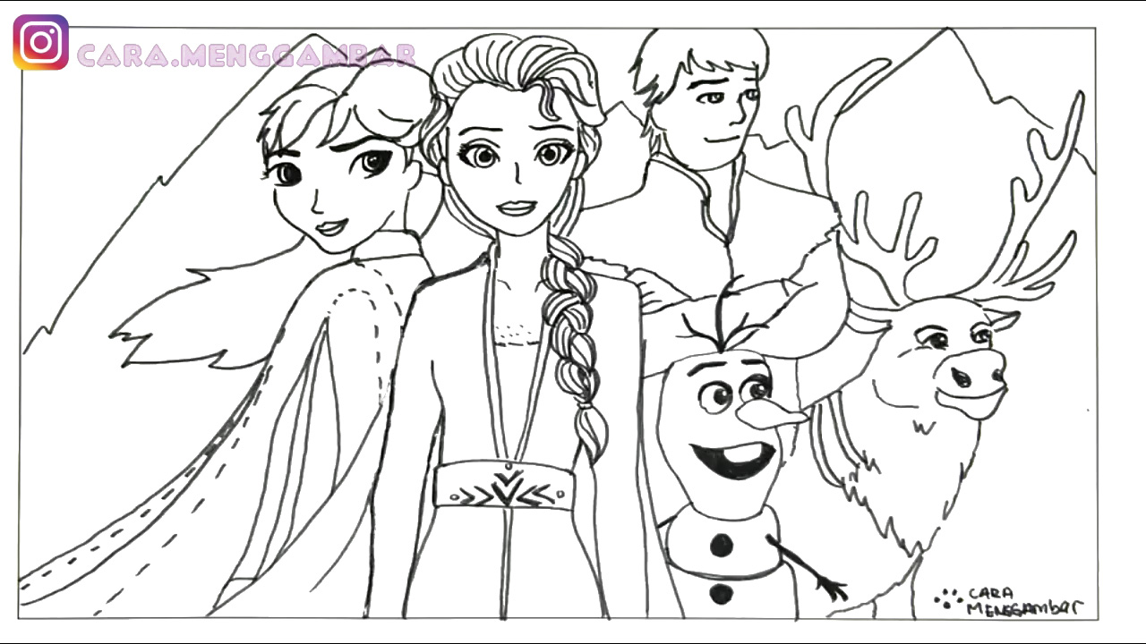  Gambar  Mewarnai  Frozen Mewarnai  Gambar 