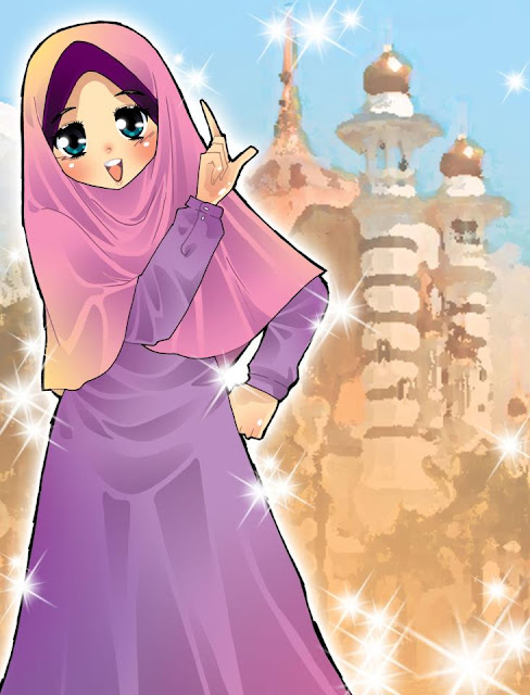 Koleksi Gambar Kartun Comel 2012 Muslimah Muslim  Auto 