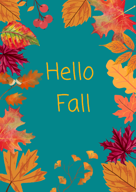 Hello Fall/Autumn wall art - free printable