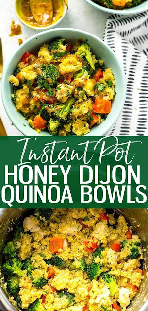 Instant Pot Honey Dijon Chicken Quinoa Bowls