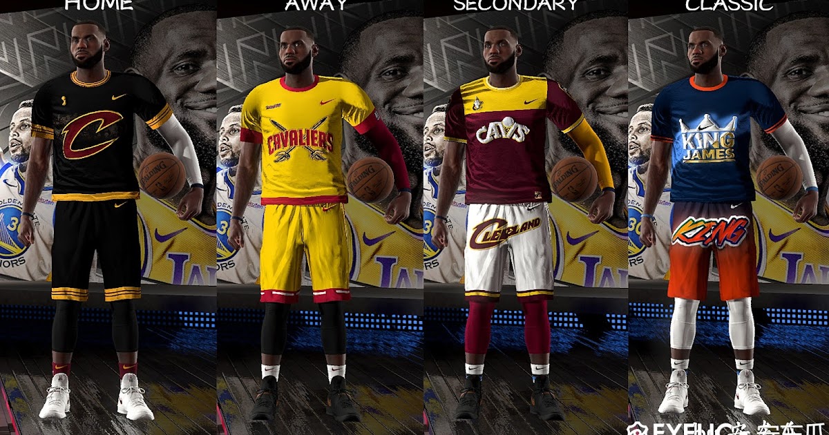 NBA 2K20 Cleveland Cavaliers Sleeved Jerseys by 安东瓜