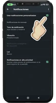 cambiar sonido de notificacion en whatsapp