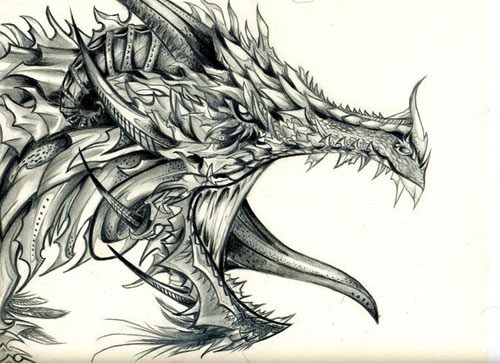 dragon art drawing