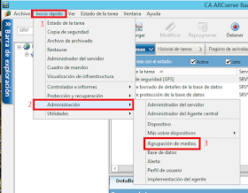 Menú Agrupación de medios.