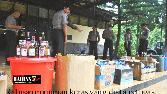 Jelang Malam Tahun Baru, Ratusan Botol Miras Disita Polisi