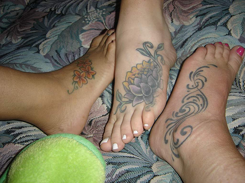 Star Tattoos On Foot