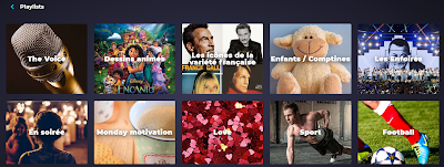 La section « Playlists » de Playup