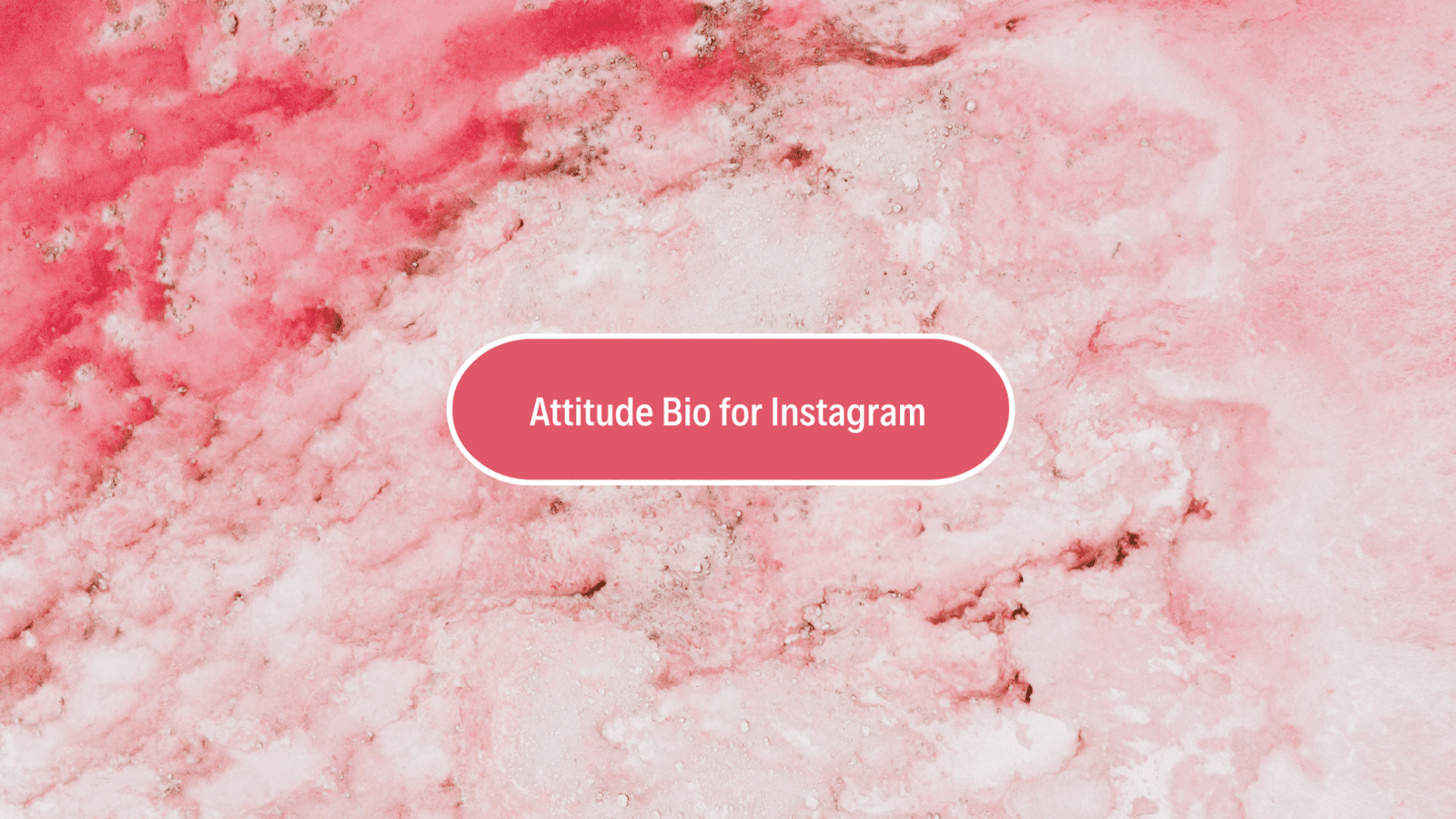 attitude bio for instagram