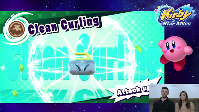 Kirby Star Allies Clean Curling team up attack friend ability Stone