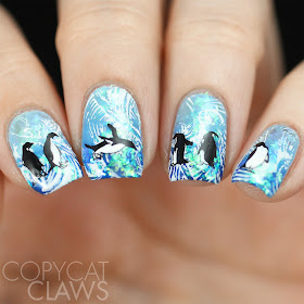 Penguin Nail Stamping