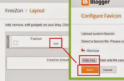 Cara mengganti atau memasang favicon pada blog