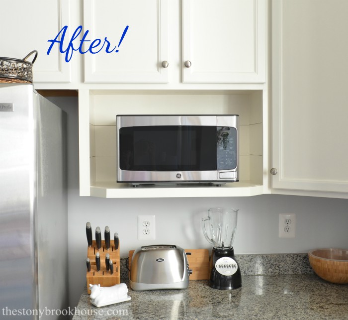 Shiplap Microwave Shelf