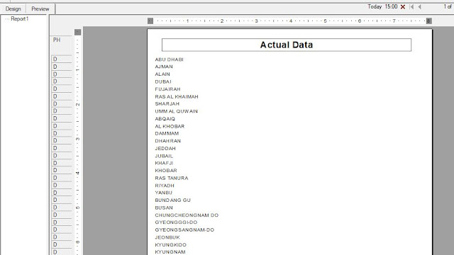 List of cities to format with multiple columns