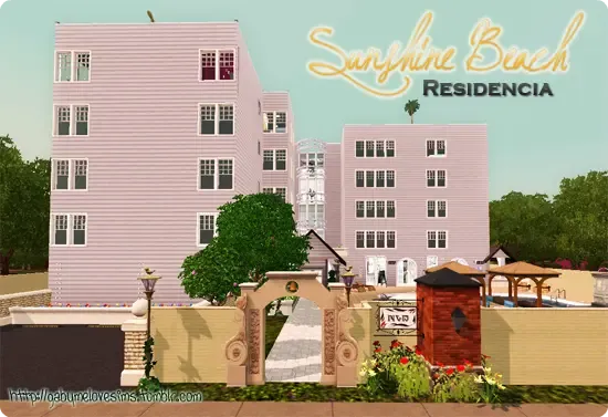 Sims 3 Lot | Residential: Residencia Sunshine Beach • Apartment | Gabymelove Sims | Lote, residencial, casa, house, playa, Roaring Heights, Soleado, apartamento, CC