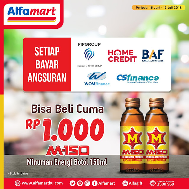 Alfamart - Promo Bayar Angsuran Tebus M150 Cuma 1 Ribu 