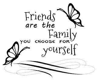 Download Any Old Craft: Friends are family word art digi stamp freebie