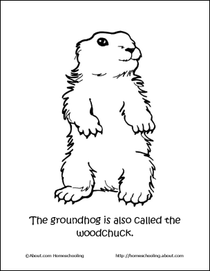 Groundhog Coloring Pages