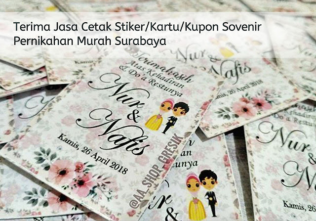 Jasa Cetak Stiker/Label Pengiriman Online Shop Murah Surabaya
