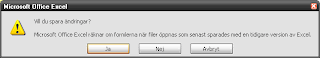 Microsoft Office Excel räknar om formlerna när filer öppnas som senast sparades med en tidigare version av Excel