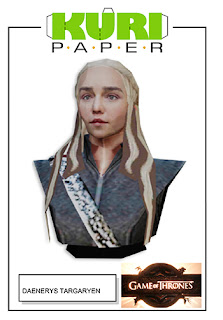 Kuri Paper - Busto Daenerys Targaryen papercraft